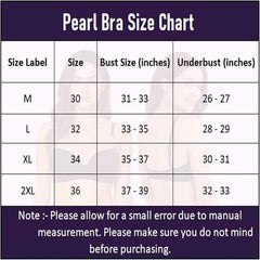 Brachy Women's Push Padded Bra Adjustable Straps Golden And White Pearl Chain Bra Panty Set
