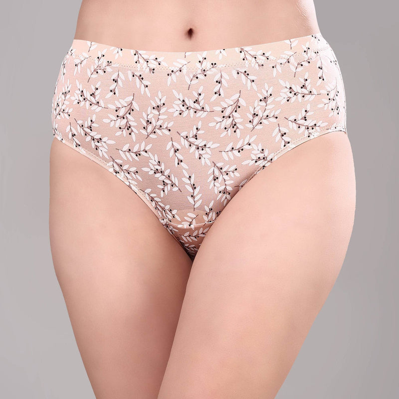 SOIE Woman - High Rise Full Coverage Printed Stretch Cotton Hipster Panty (Pack of 3) - Panty -for Women