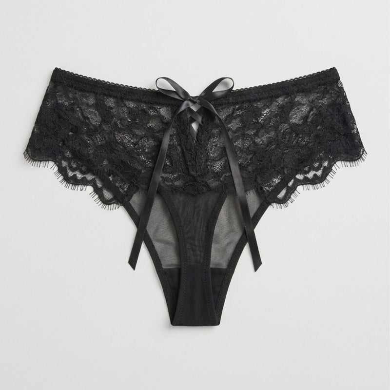 Soft Lace Mid Rise Thongs-Pack of 3