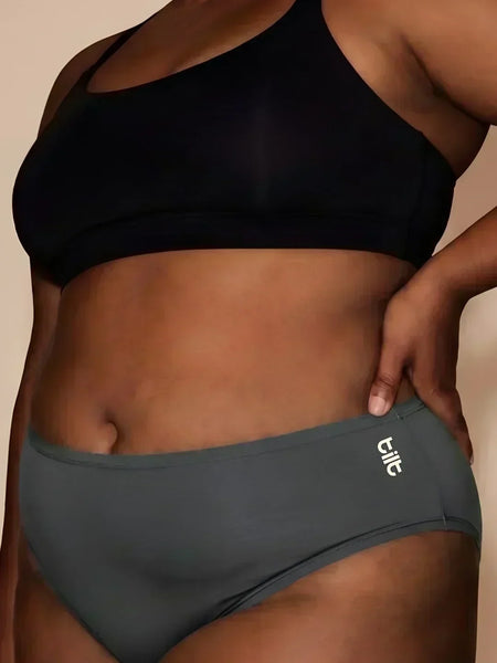 2 Pack - Grey Bamboo Absorbent Underwear