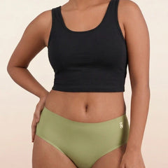 5 Pack - Green Mid-waist Seamless Underwear