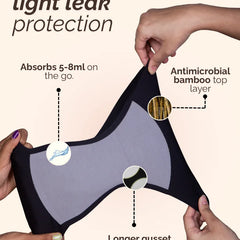 2 Pack - Grey Mid-waist Seamless Underwear