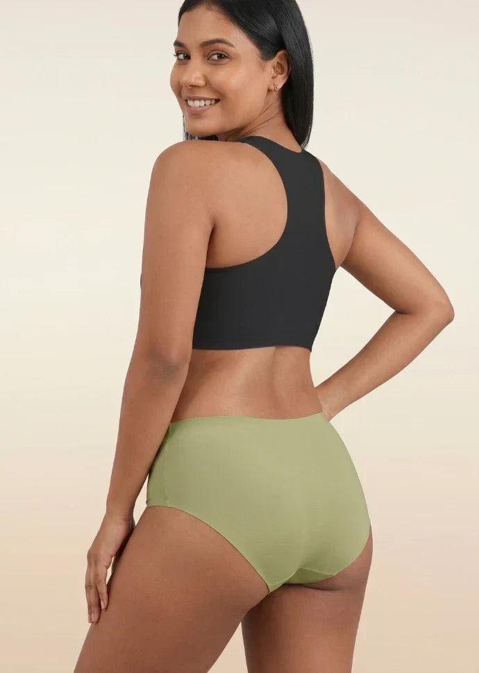 Green Mid-waist Seamless Underwear