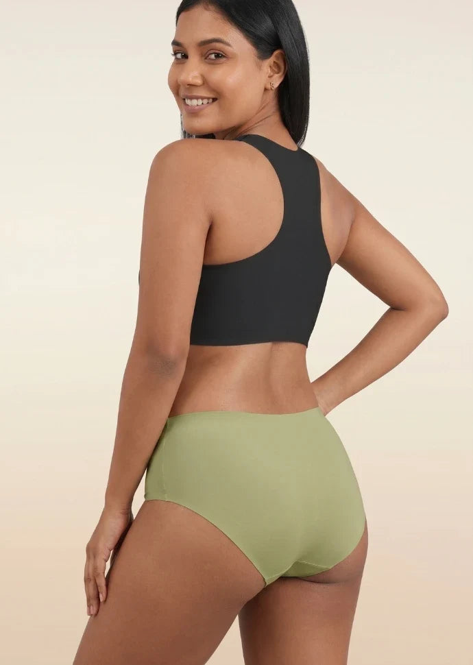 5 Pack - Green Mid-waist Seamless Underwear