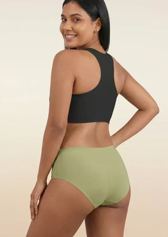 3 Pack - Green Mid-waist Seamless Underwear