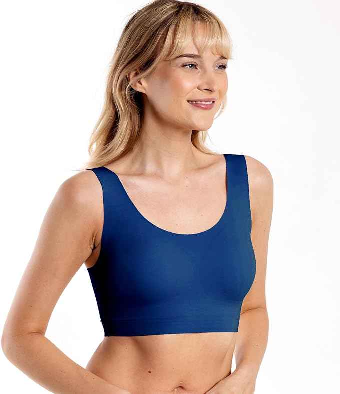 Pullover Wireless Bras for Women, Seamless Full Coverage U Neck No wire T-Shirt Bra
