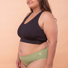 4 Pack - Green Mid-waist Seamless Underwear