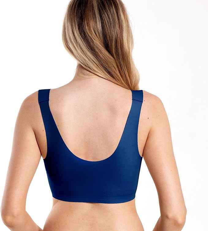 Pullover Wireless Bras for Women, Seamless Full Coverage U Neck No wire T-Shirt Bra