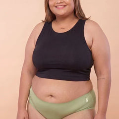4 Pack - Green Mid-waist Seamless Underwear