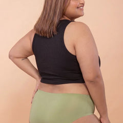 5 Pack - Green Mid-waist Seamless Underwear