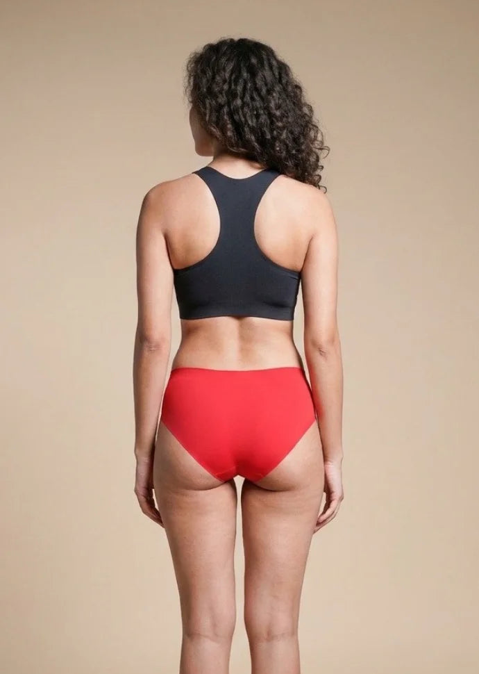 4 Pack - Red Mid-waist Seamless Underwear