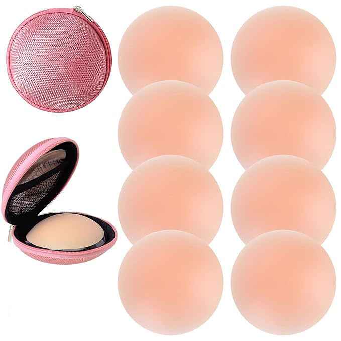 (Pack Of 4 Set )Women's Reusable Nipple Cover Adhesive Bra Pad