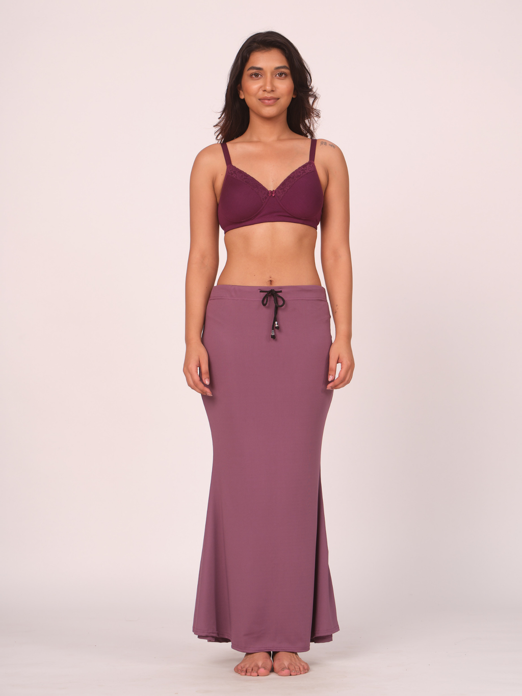 Munns & Mars Polyester Fish-Cut Saree Shapewear