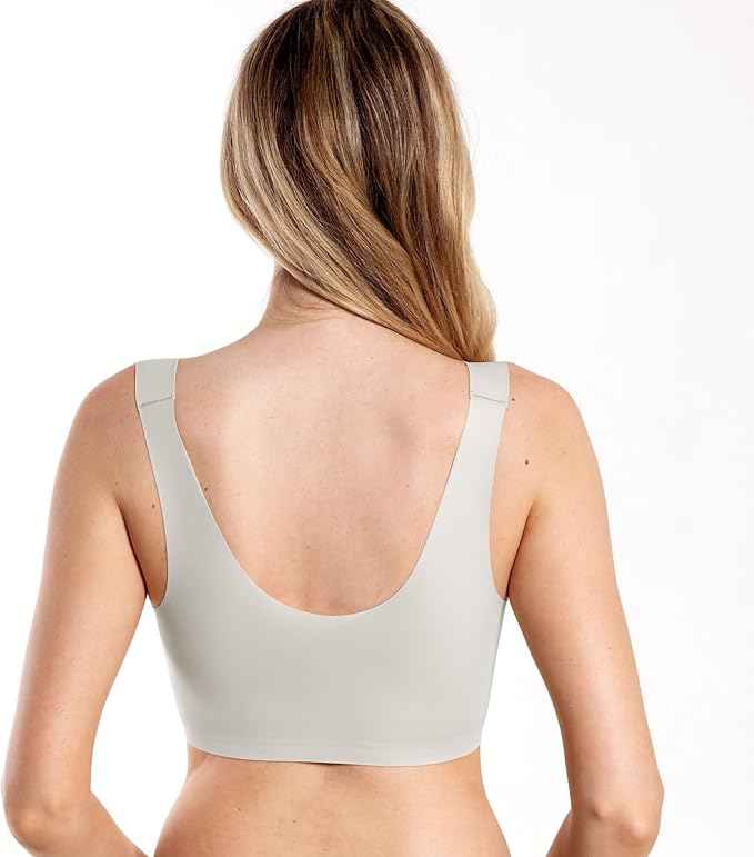 Pullover Wireless Bras for Women, Seamless Full Coverage U Neck No wire T-Shirt Bra
