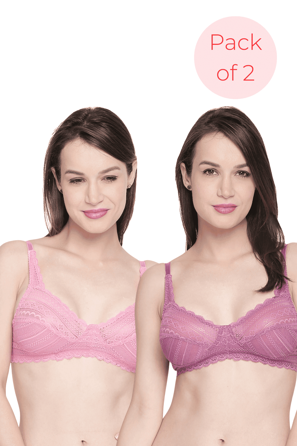 MAXTOUCH | Non Padded Lace Bra (COMBO)
