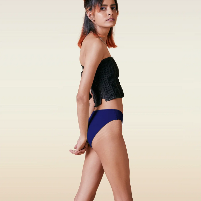 3 Pack - Blue Low-waist Bamboo Underwear