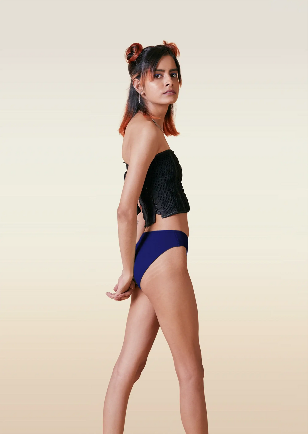 3 Pack - Blue Low-waist Bamboo Underwear