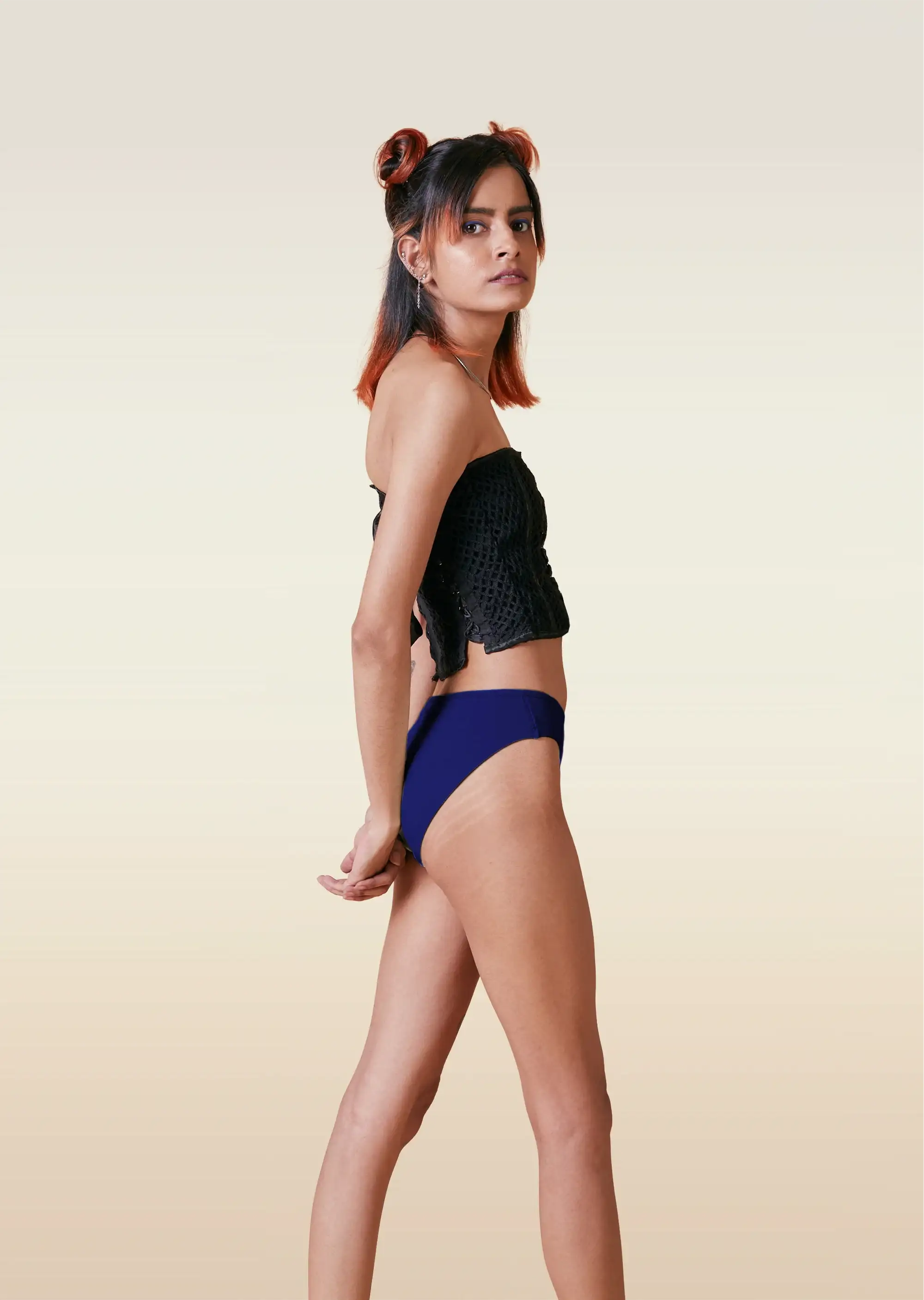 3 Pack - Blue Low-waist Bamboo Underwear