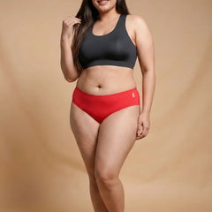 6 Pack - Red Mid-waist Seamless Underwear