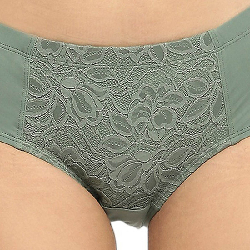 SOIE Woman - High Waist Full Coverage Lace Brief - Panty -for Women
