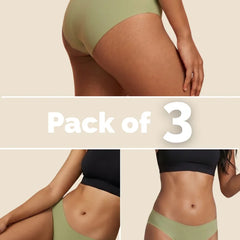 3 Pack - Green Low-waist Seamless Underwear