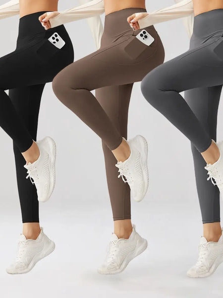 Pack of 3 OG Yoga Pants Dark (Black Brown n Grey)