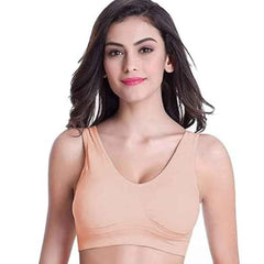 Pack Of 2 Womens Fashion Sports Bra | Seamless, Padded, Non-Wired Gym & Yoga Bra | High Support, Comfortable Everyday Bralette