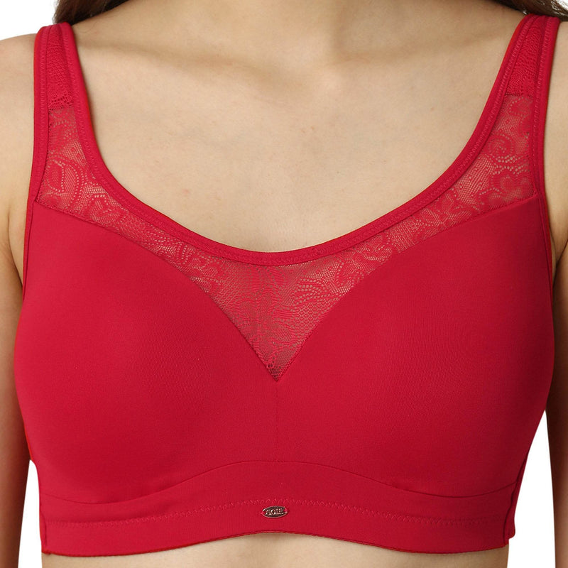 SOIE Woman - Full Coverage Padded Bra and Mid Rise Brief With Lace Detailing - -for Women