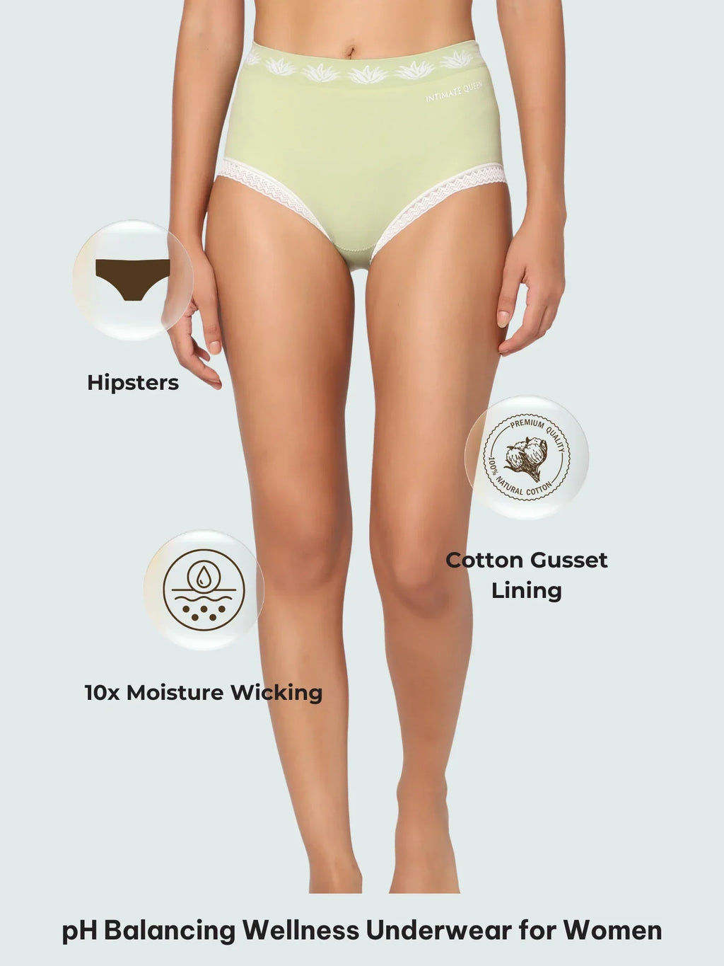 Panties for Daily Discharge - Cotton Candy Heavy-Duty Moisture-Wicking Hipsters Bundles