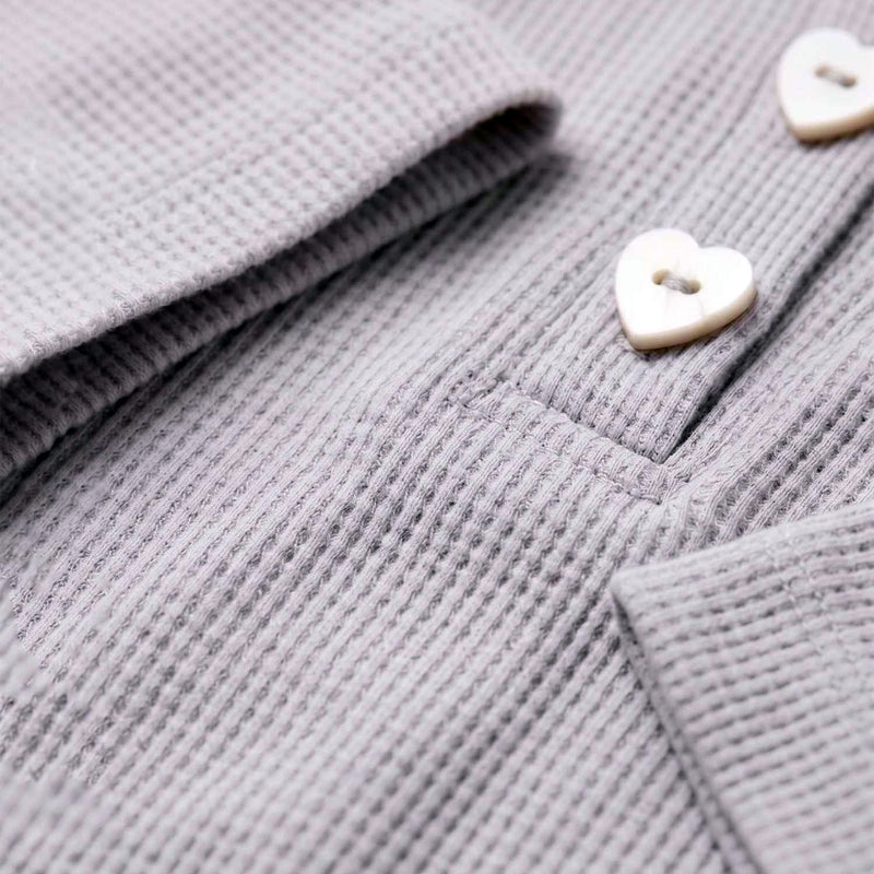 Women’s Premium Grey Waffle Pyjama Set