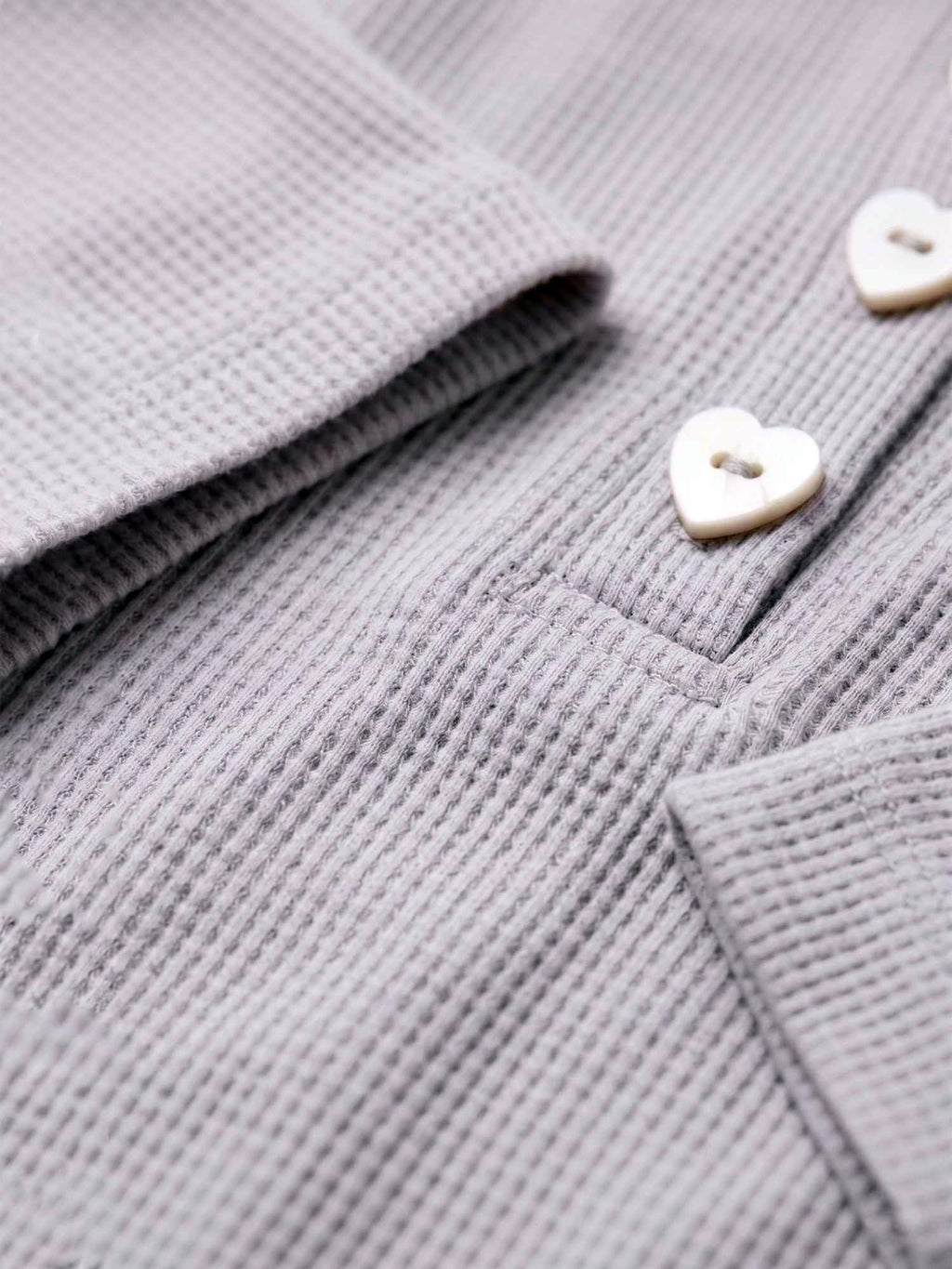 Women’s Premium Grey Waffle Pyjama Set