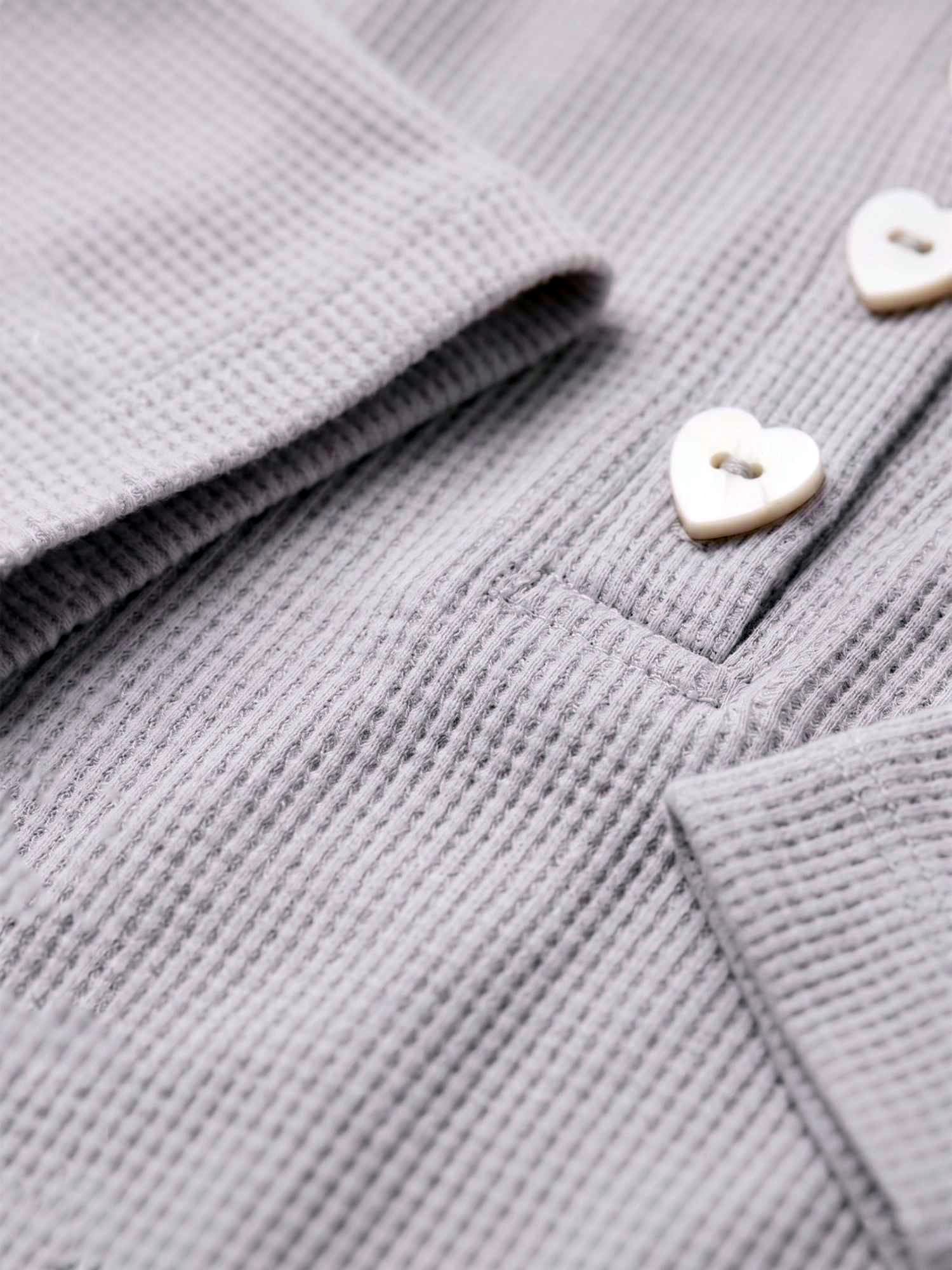 Women’s Premium Grey Waffle Pyjama Set