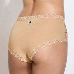 MAROON Veil High Shorts Find My Skin Tone Cotton Elastane High Rise Briefs Soft Stretchy Full Coverage High Waist Hold Zero Roll Grip Vanishing Waistband Hipster Pack of 2 Panty Combo