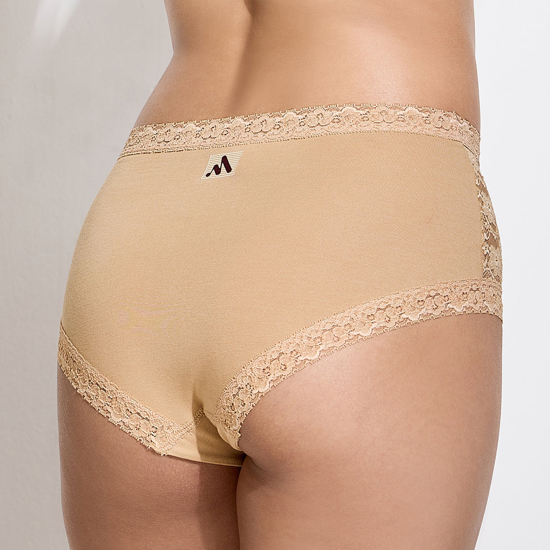 MAROON Veil High Shorts Find My Skin Tone Cotton Elastane High Rise Briefs Soft Stretchy Full Coverage High Waist Hold Zero Roll Grip Vanishing Waistband Hipster Pack of 2 Panty Combo