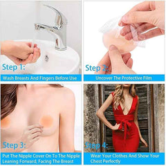 Nippless Reusable Silicone Nipple Covers for Women - 4 Pairs Breast Petals