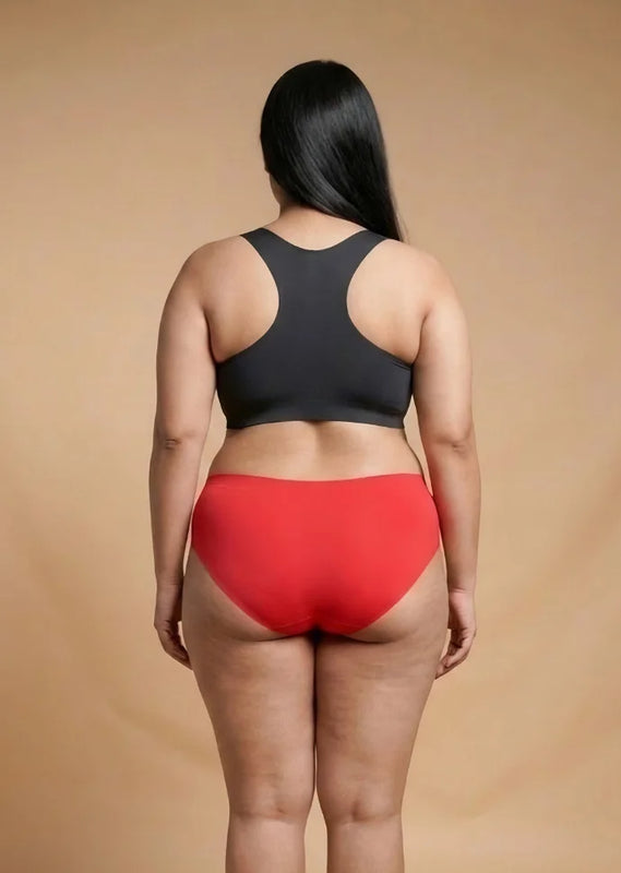 5 Pack - Red Mid-waist Seamless Underwear