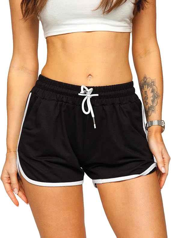 Plus Size for Women Cotton Sports Shorts for Dance, Yoga, Running