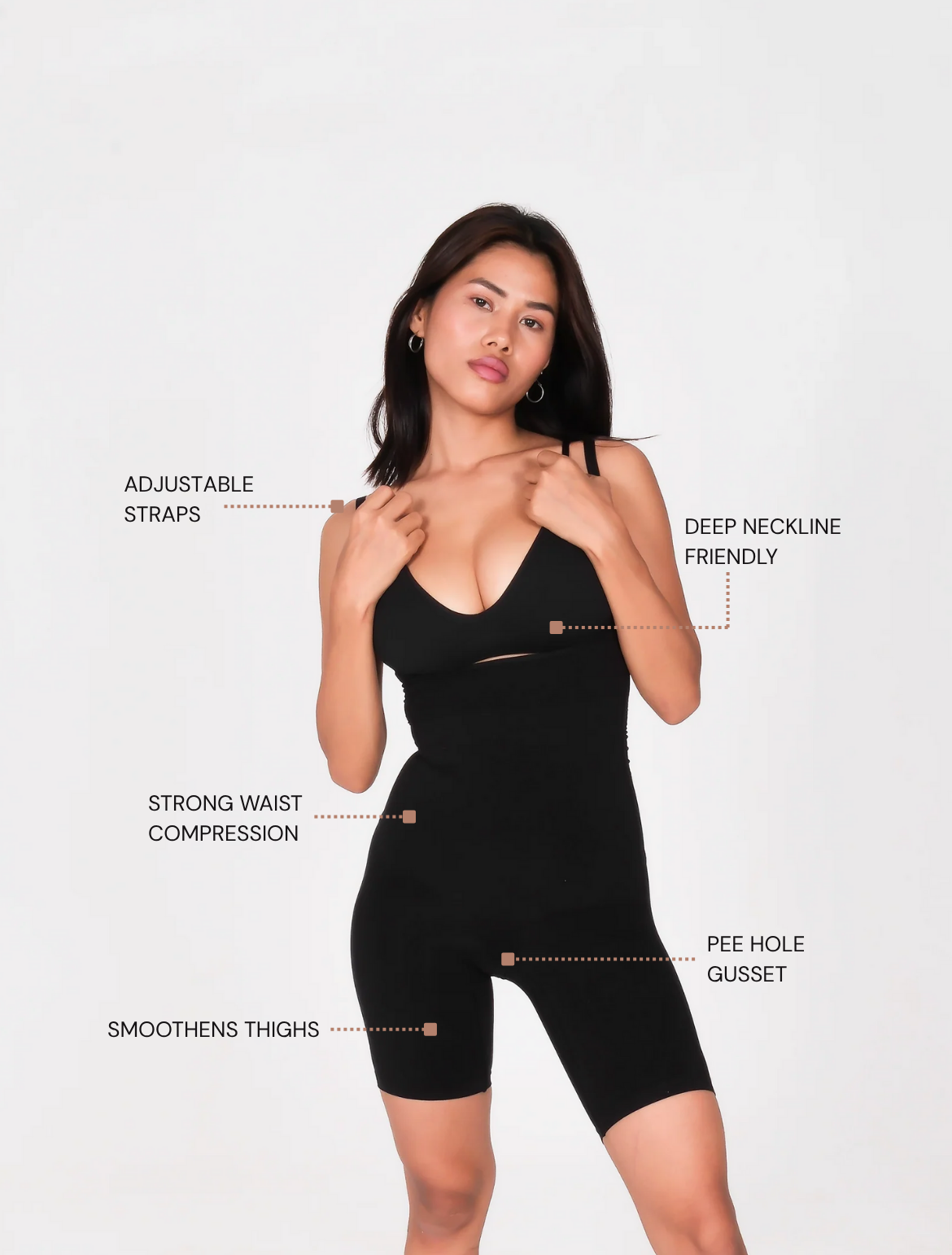 Open Bust Mid Thigh Bodysuit