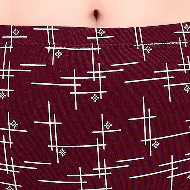SOIE Woman - High Waist Full Coverage Printed Stretch Cotton Briefs (Pack of 3) - Panty -for Women
