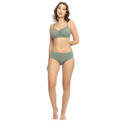 SOIE Woman - High Waist Full Coverage Lace Brief - Panty -for Women