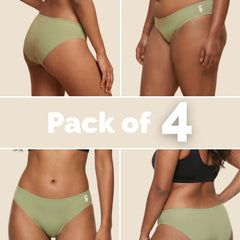 4 Pack - Green Low-waist Seamless Underwear