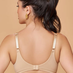 MAROON Nude Collection Seamless Padded Underwired Full Coverage Smooth U-shape with balanced lift Polyamide–Elastane Microfiber Blend Women T-Shirt Bra.