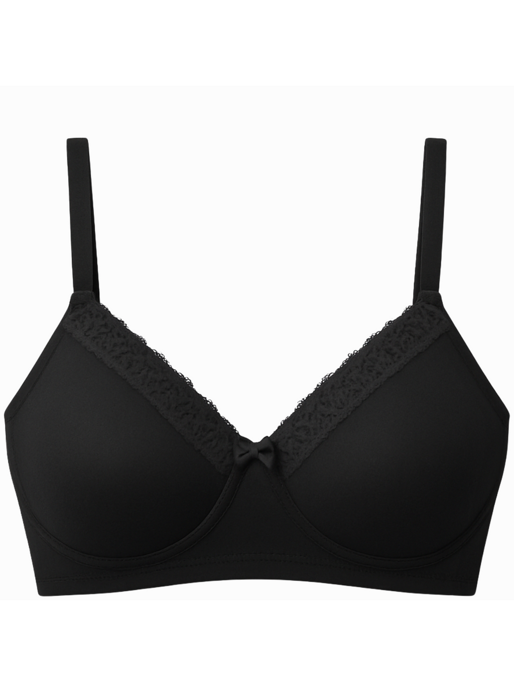 Lightly Padded T-Shirt Bra - Black