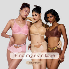 MAROON Quite Bloom Find My Skin Tone Seamless Non-Padded T-Shirt Elevated Coverage Graceful minimizer Structured Shoulder Women Everyday Bra - Caramel