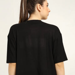 Bamboo Fabric Gen Z Women Oversize Crop T-Shirt | Ultra Soft Breathable | Trendy Streetwear Crop Top | Sustainable Fashion