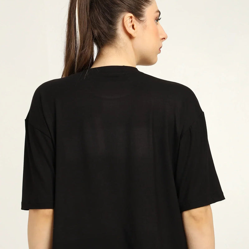 Bamboo Fabric Gen Z Women Oversize Crop T-Shirt | Ultra Soft Breathable | Trendy Streetwear Crop Top | Sustainable Fashion
