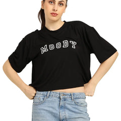 Bamboo Fabric Gen Z Women Oversize Crop T-Shirt | Ultra Soft Breathable | Trendy Streetwear Crop Top | Sustainable Fashion