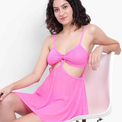 Women Night Wear Baby Doll With Lingerie Set