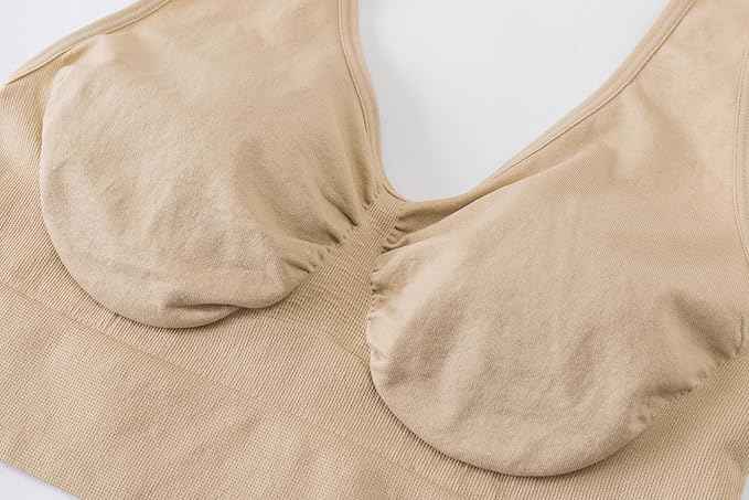Pack Of 2 Womens Fashion Sports Bra | Seamless, Padded, Non-Wired Gym & Yoga Bra | High Support, Comfortable Everyday Bralette