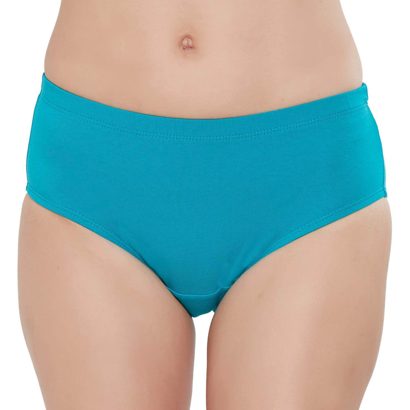 SOIE Woman - High Rise Full Coverage Solid Colour Cotton Stretch Hipster Assorted Panty (Pack of 3) - Panty -for Women